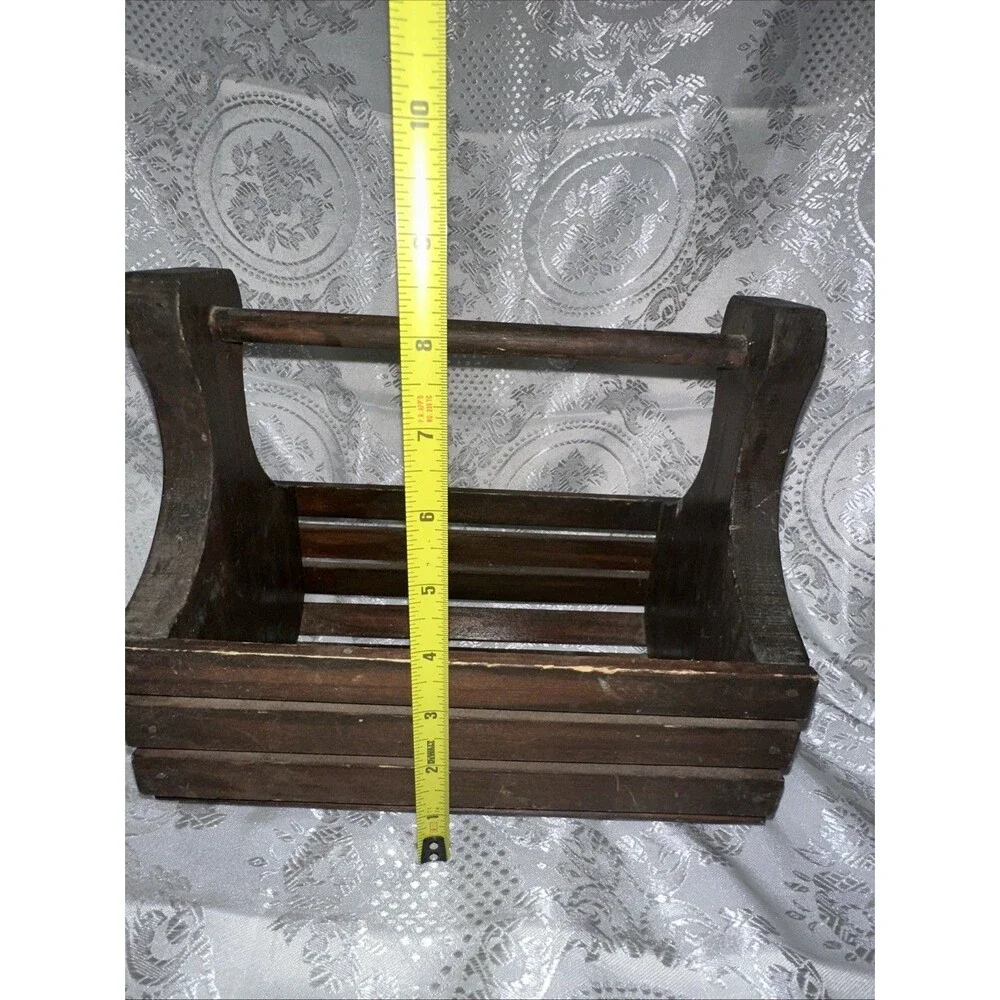 Brown Wooden Box Container with Handle For Multi Purpose